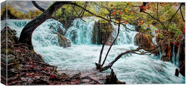Plitvice Waterfalls Canvas Print by Colin Metcalf