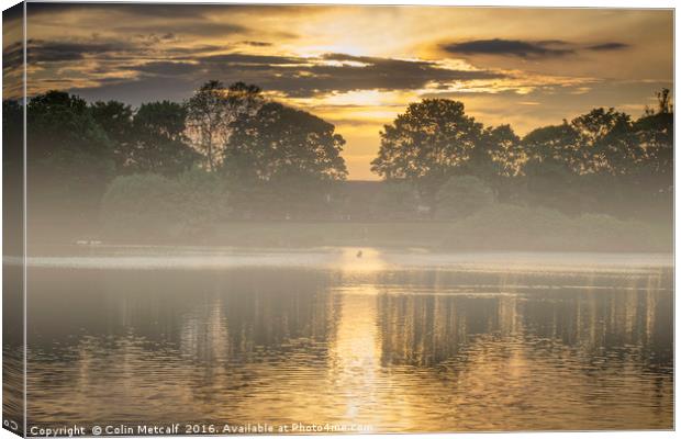 Misty Morn Canvas Print by Colin Metcalf