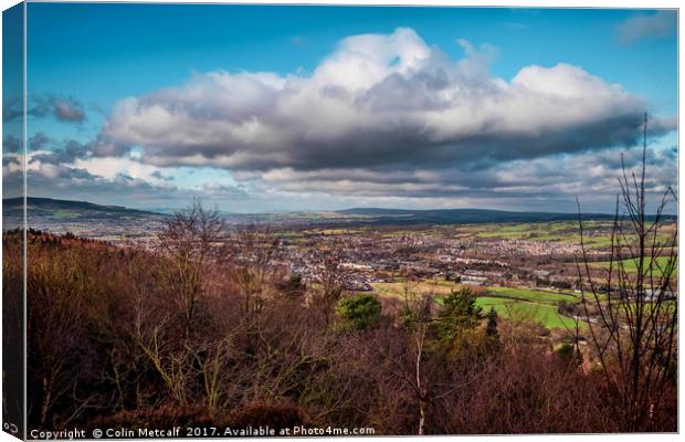 View over Otley Canvas Print by Colin Metcalf