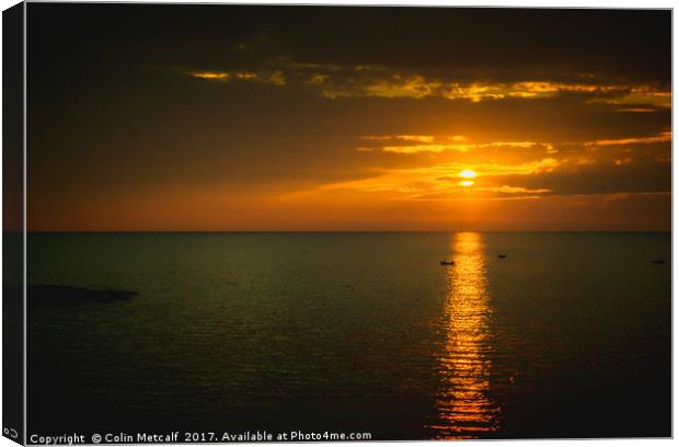 Adriatic Sunset Canvas Print by Colin Metcalf