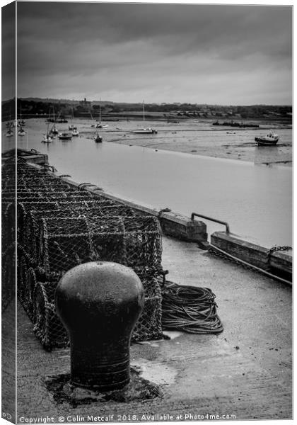 Amble Harbour Canvas Print by Colin Metcalf