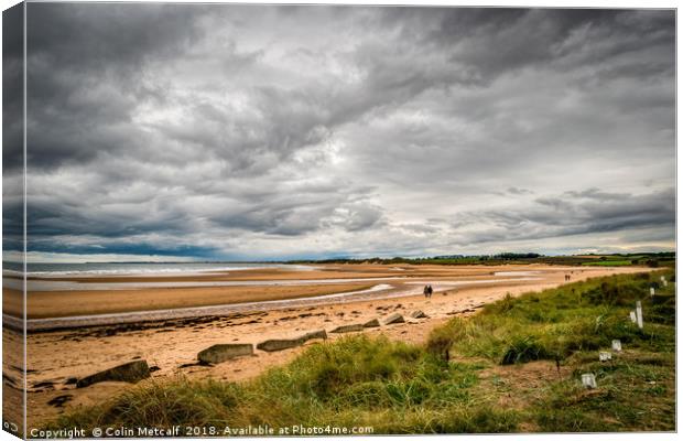 Alnmouth Beach. Canvas Print by Colin Metcalf