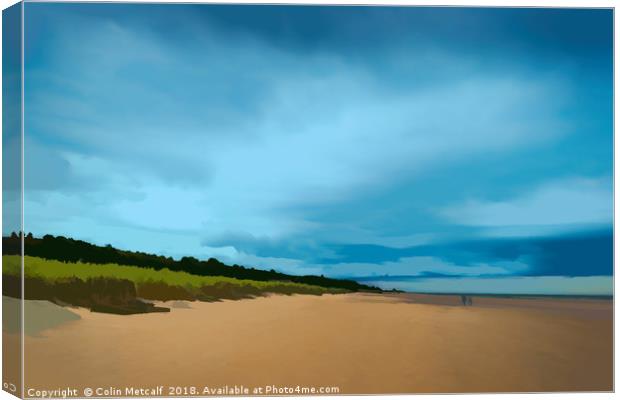 Alnmouth Beach. Canvas Print by Colin Metcalf