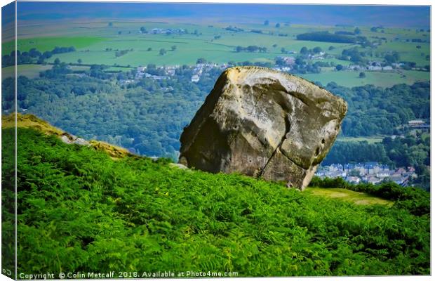 The Enigmatic 'Calf': Ilkley Moor's Legacy Canvas Print by Colin Metcalf