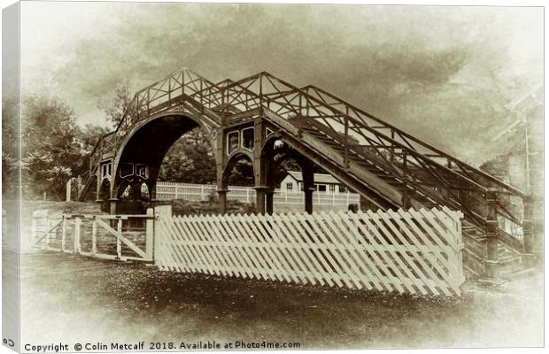 Historical Iron Footbridge Rebirth Canvas Print by Colin Metcalf