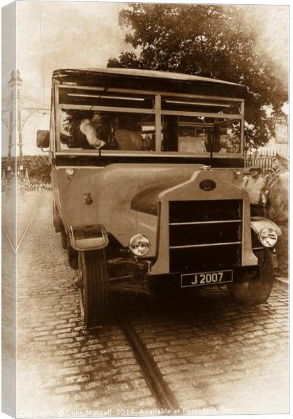 Vintage Neom Bus: A Beamish Treasure Canvas Print by Colin Metcalf