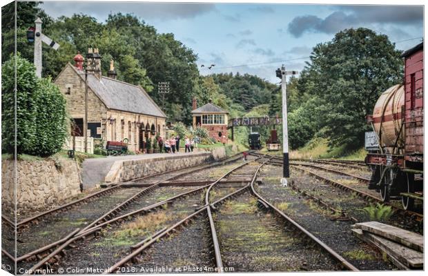 Historical Rowley Station Rebirth Canvas Print by Colin Metcalf