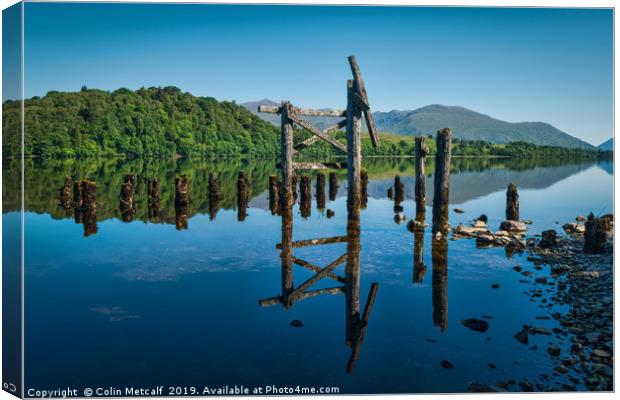 The Old Jetty, Loch Awe. Canvas Print by Colin Metcalf