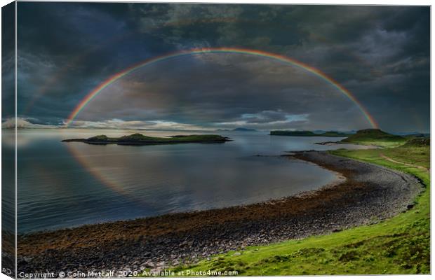 Rainbow Over Skye Canvas Print by Colin Metcalf