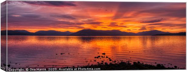 Sunset over the Clyde Canvas Print by Geo Harris