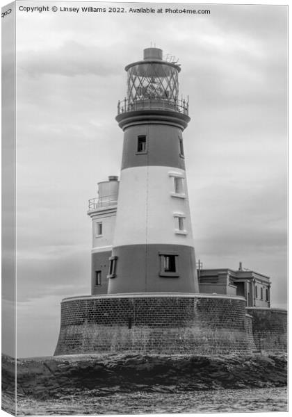 Longstone Lighthouse Canvas Print by Linsey Williams