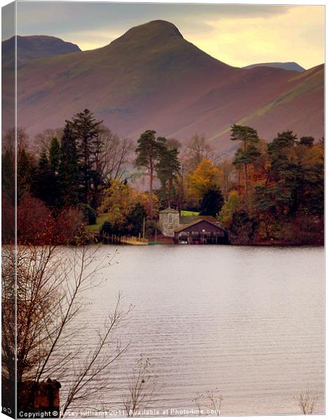 A home on Derwent water Canvas Print by Linsey Williams