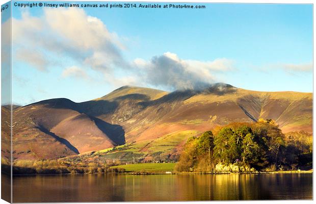  Skiddaw And Friars Crag, Cumbria 2 Canvas Print by Linsey Williams