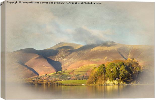  Skiddaw Impressions  Canvas Print by Linsey Williams
