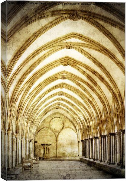 Salisbury Cathedral Cloisters 2 Canvas Print by Linsey Williams