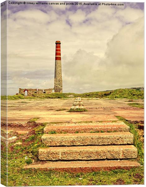  Steps To A Bygone Industrial Age Canvas Print by Linsey Williams