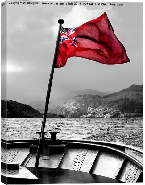  Red Ensign Isolated. Canvas Print by Linsey Williams
