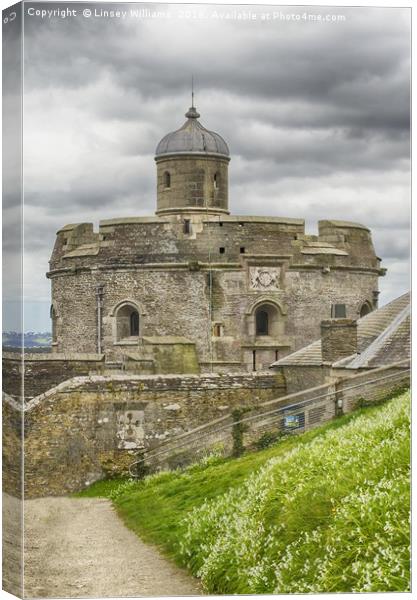 St. Mawes Fortress Canvas Print by Linsey Williams