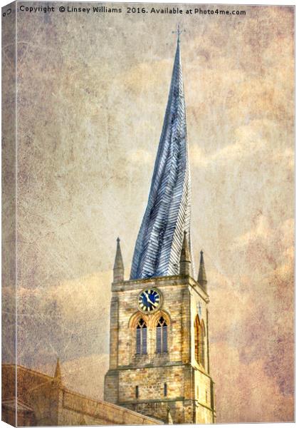 Chesterfield Church Spire Canvas Print by Linsey Williams