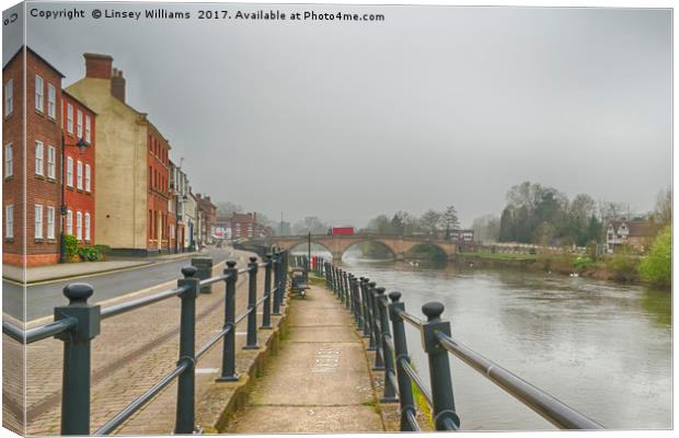 Along the River Severn Canvas Print by Linsey Williams