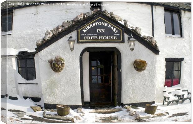 The Kirkstone Pass Inn, Entrance Canvas Print by Linsey Williams