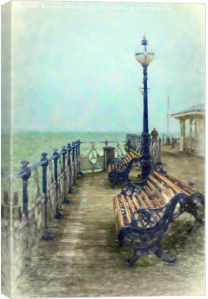 Swanage Pier Canvas Print by Linsey Williams