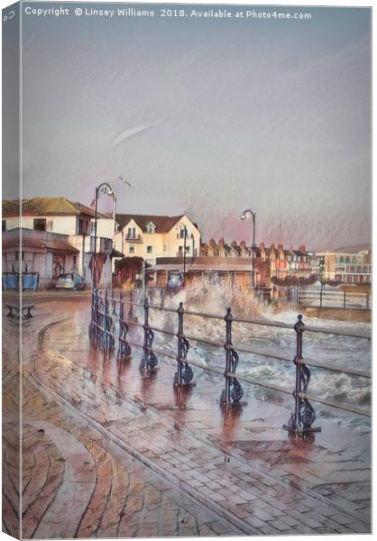 Digital Swanage. Canvas Print by Linsey Williams