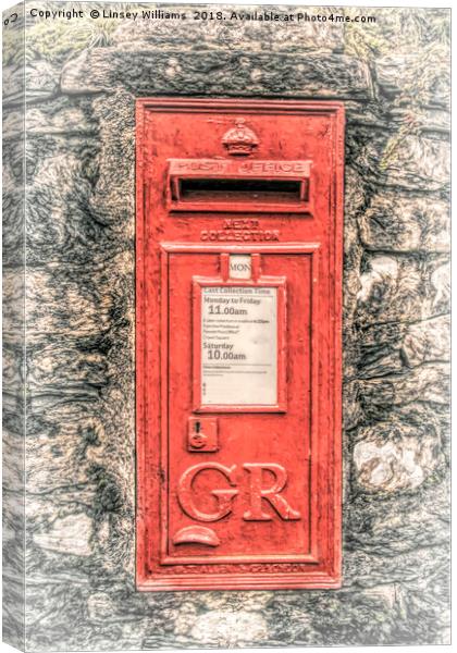 Vintage Post Box Canvas Print by Linsey Williams