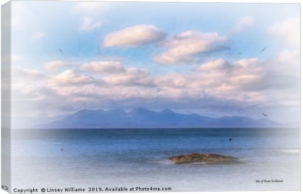 Isle Of Rum, Scotland Canvas Print by Linsey Williams