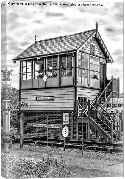 Sheringham East Signal Box Canvas Print by Linsey Williams