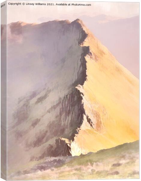 Striding Edge Helvellyn Canvas Print by Linsey Williams