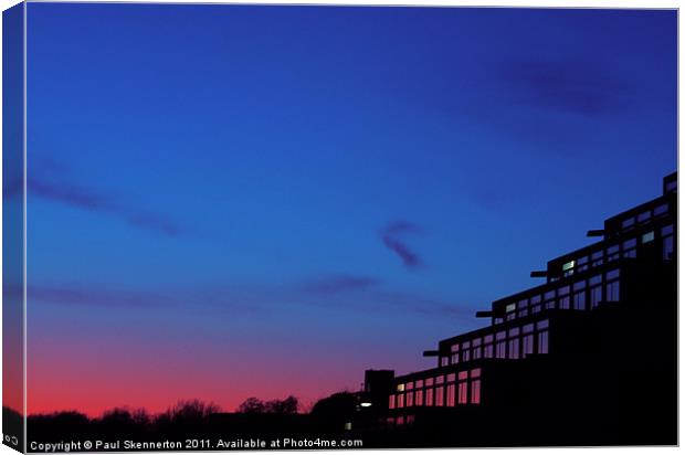 UEA Ziggurats, Evening Sunset Canvas Print by Paul Skennerton