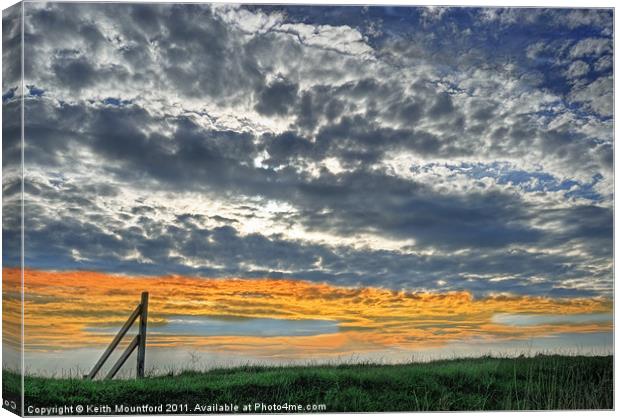 Norfolk Sunset. Canvas Print by Keith Mountford