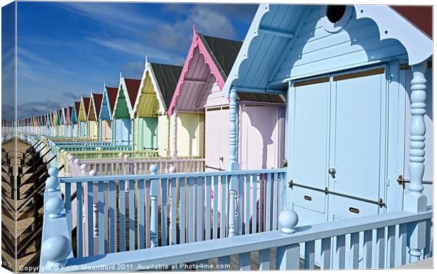 Colourful Beach Huts Canvas Print by Keith Mountford