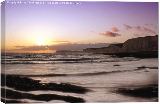 Seven Sisters Sunset Canvas Print by Jay Ticehurst
