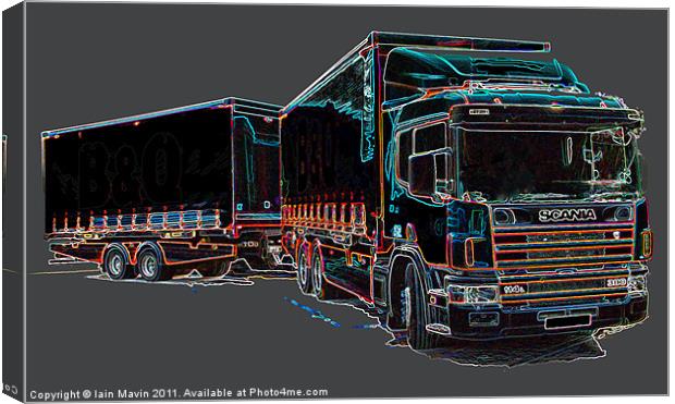Neon Scania Canvas Print by Iain Mavin