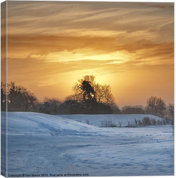 Sunrise and Snow Canvas Print by Iain Mavin