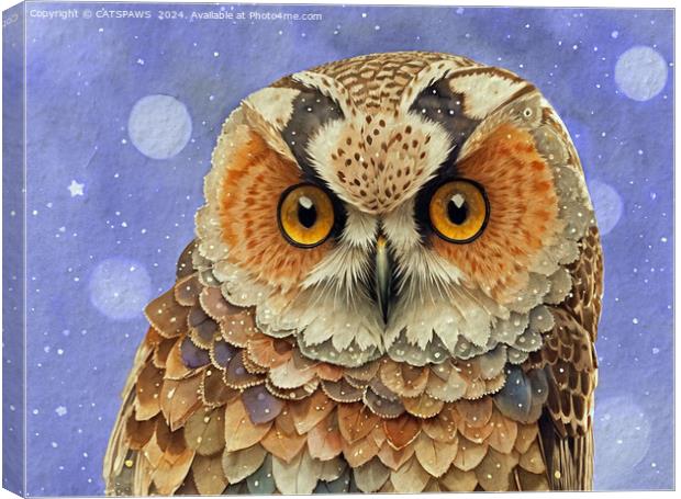 PRETTY OWL Canvas Print by CATSPAWS 