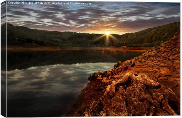 Sun Set Waters Canvas Print by Nigel Hatton