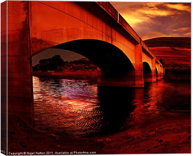 Yorkshire Bridge Sun Rise Canvas Print by Nigel Hatton