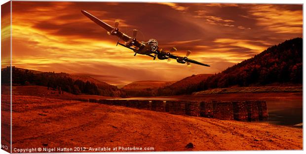 Lancaster Over Ouzelden Canvas Print by Nigel Hatton