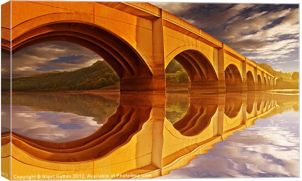 The Golden Viaduct Canvas Print by Nigel Hatton