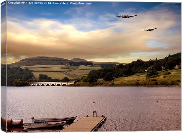  Two Over Ladybower Canvas Print by Nigel Hatton