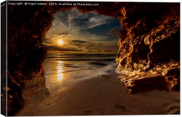 Cave Opening Canvas Print by Nigel Hatton
