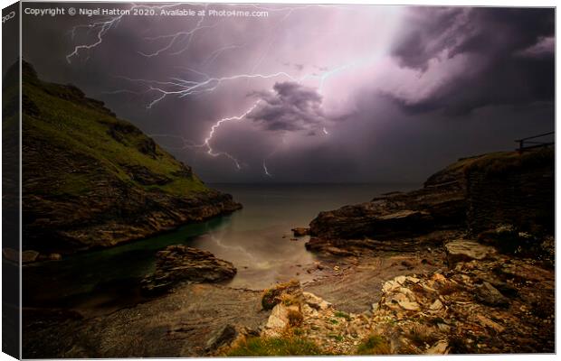 There's A Strom Coming Canvas Print by Nigel Hatton