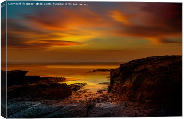  Red Sky At Night Canvas Print by Nigel Hatton