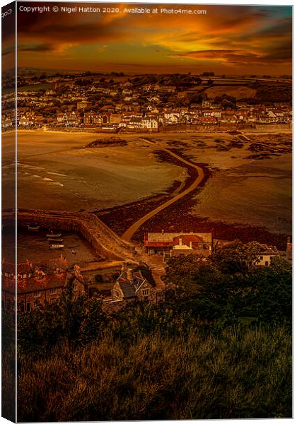 Sunset On The Mount Canvas Print by Nigel Hatton
