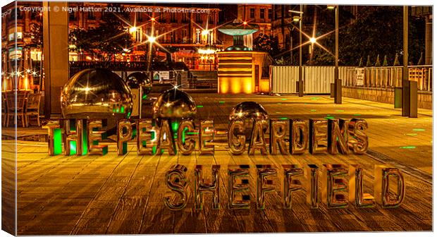 Peace Gardens Canvas Print by Nigel Hatton