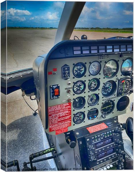 Helicopter controls Canvas Print by Sharon Lisa Clarke
