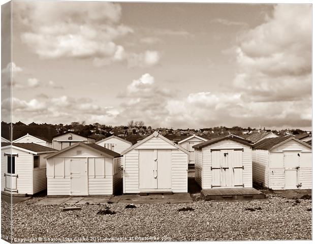 Beach huts at West St leonards Canvas Print by Sharon Lisa Clarke